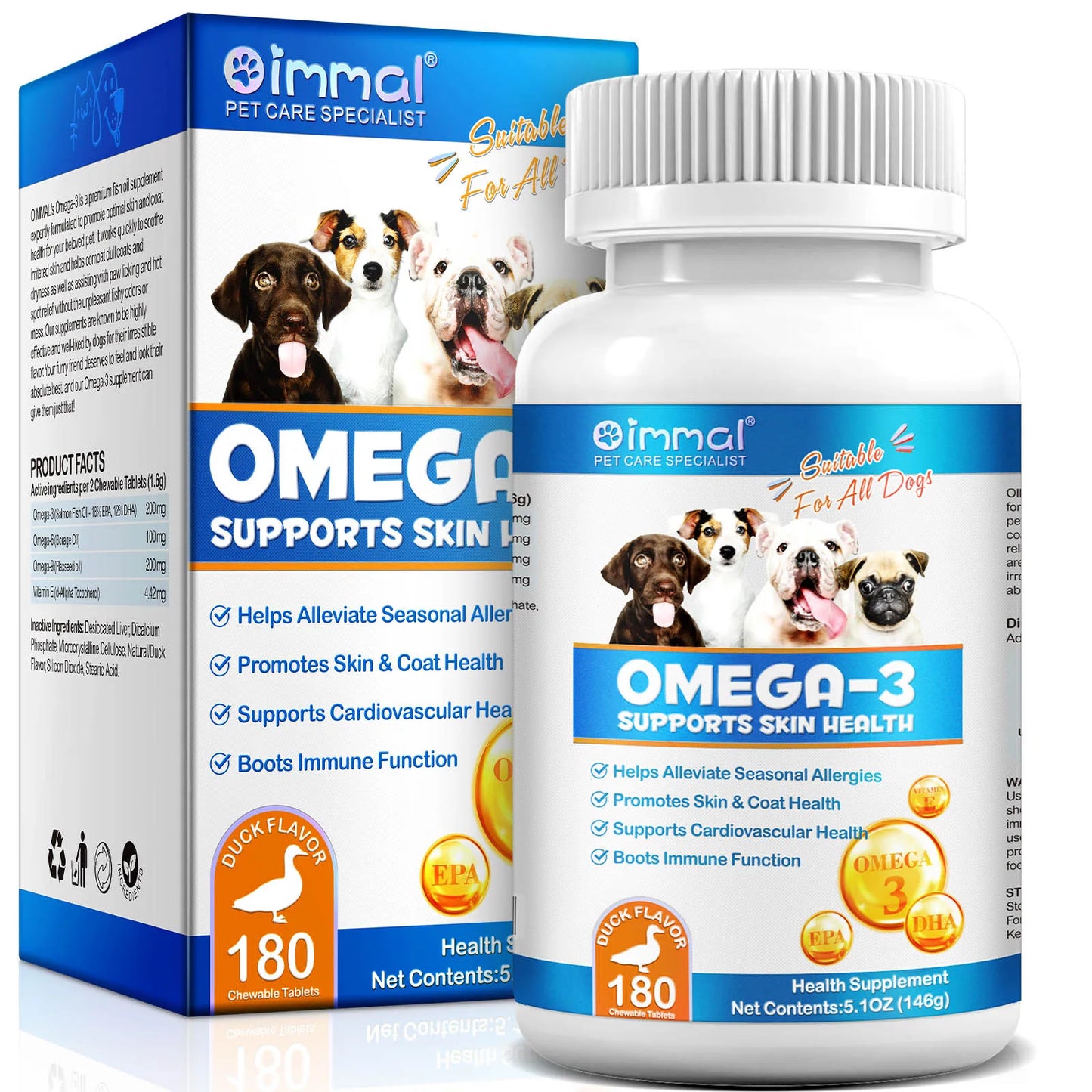 Omega-3 Pet Supplement – Skin, Coat & Immune Support