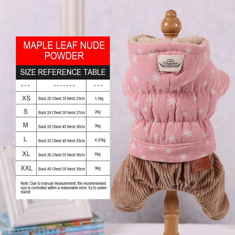 Warm Winter Dog Coat for Small Dogs