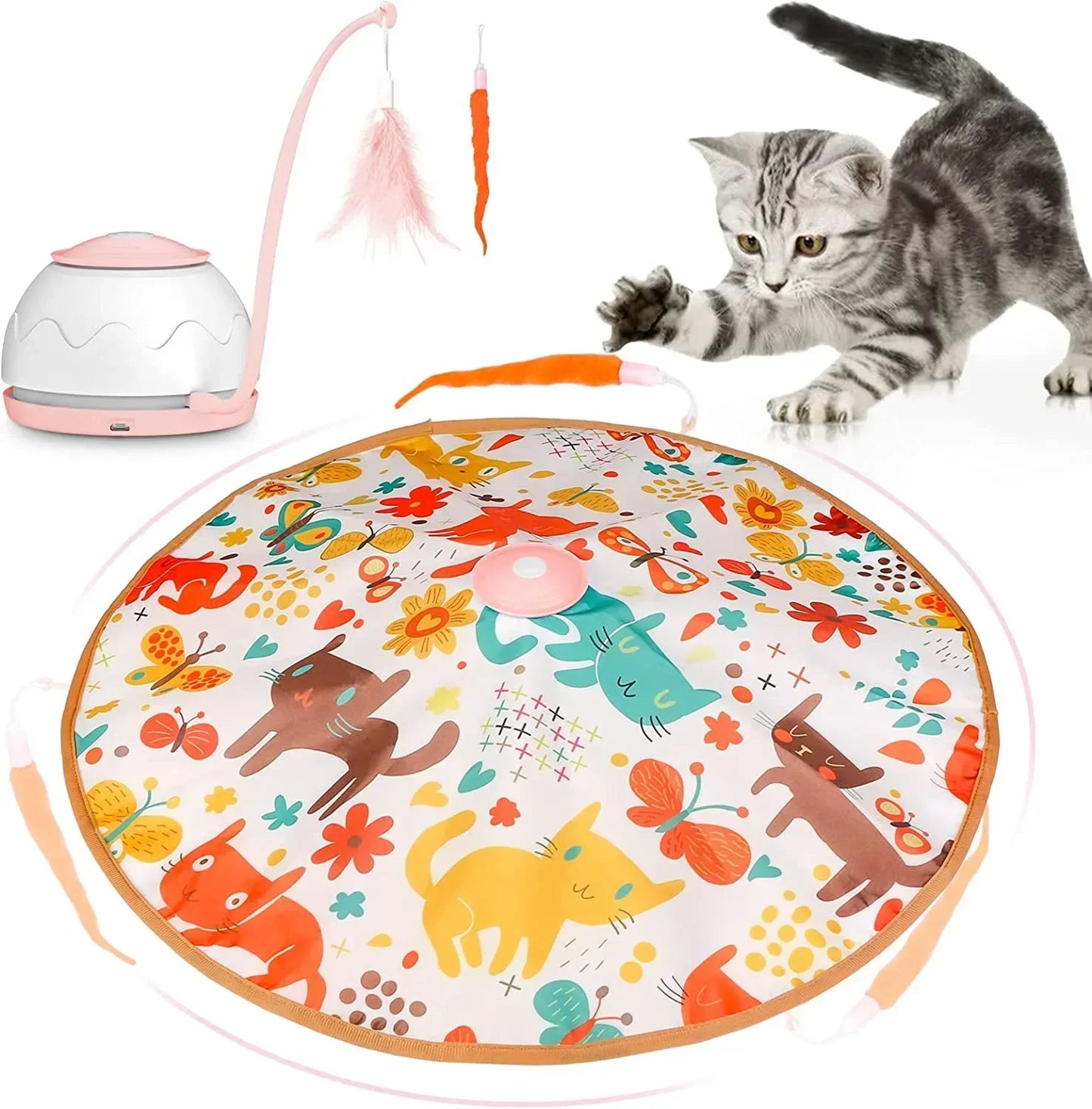USB Rechargeable Rotating Cat Toy
