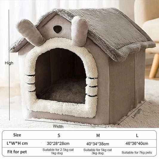 Warm Pet Tent Bed – Dog & Cat Kennel