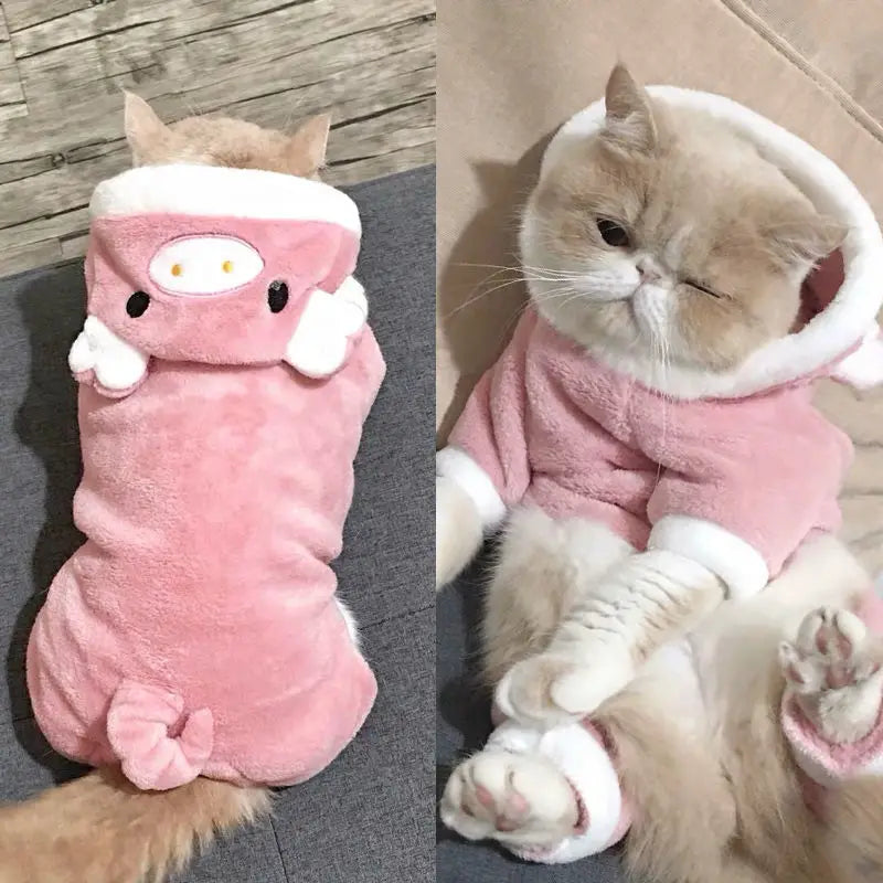 Soft Fleece Pet Hoodie for Small Dogs & Cats