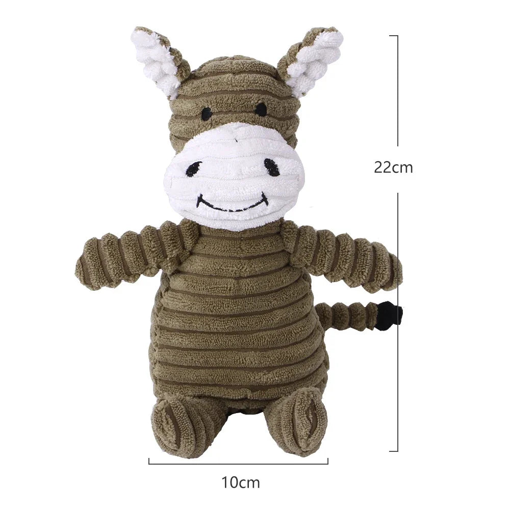 Animal-Shaped Plush Squeaky Dog Toy