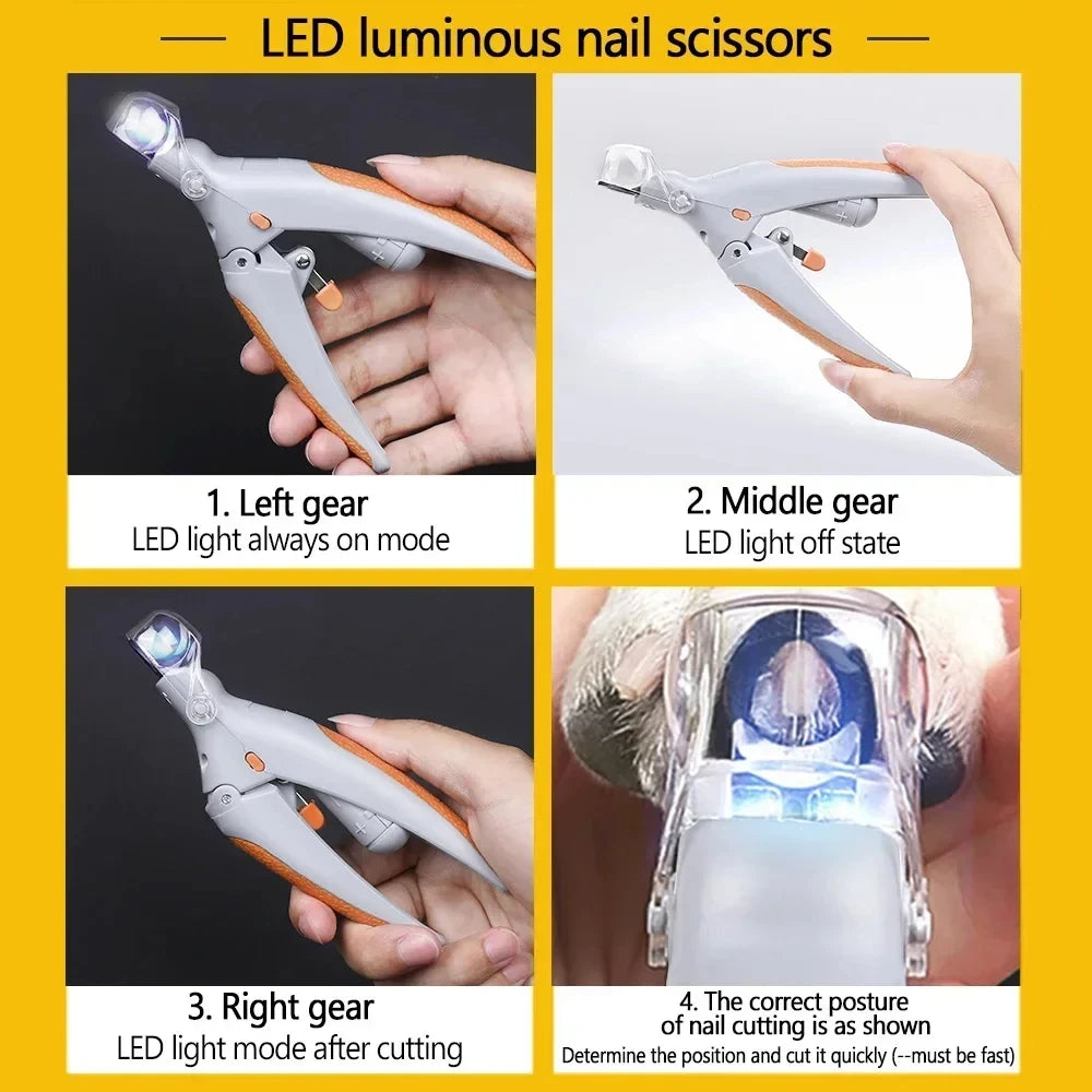 LED Pet Nail Clipper – Dog & Cat Grooming Tool