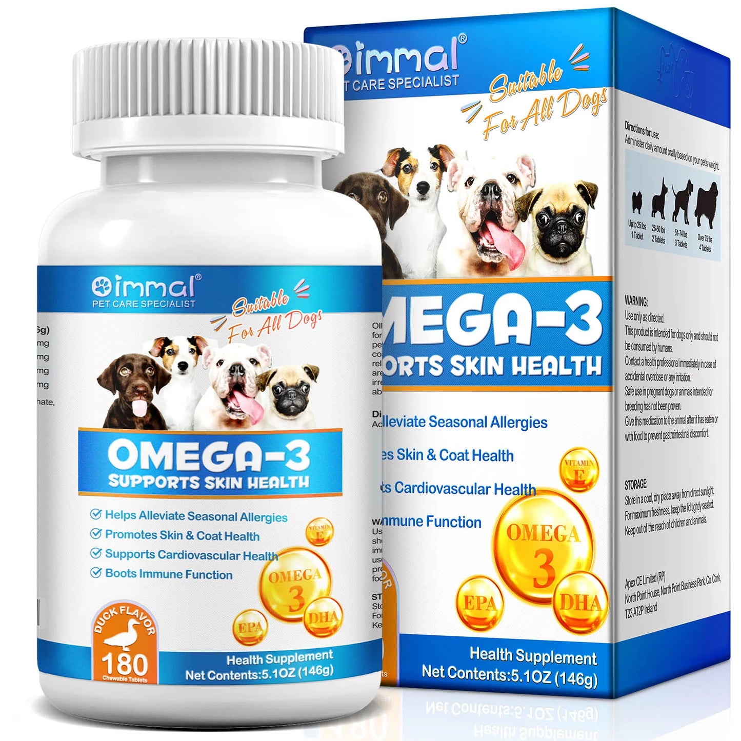 Omega-3 Pet Supplement – Skin, Coat & Immune Support