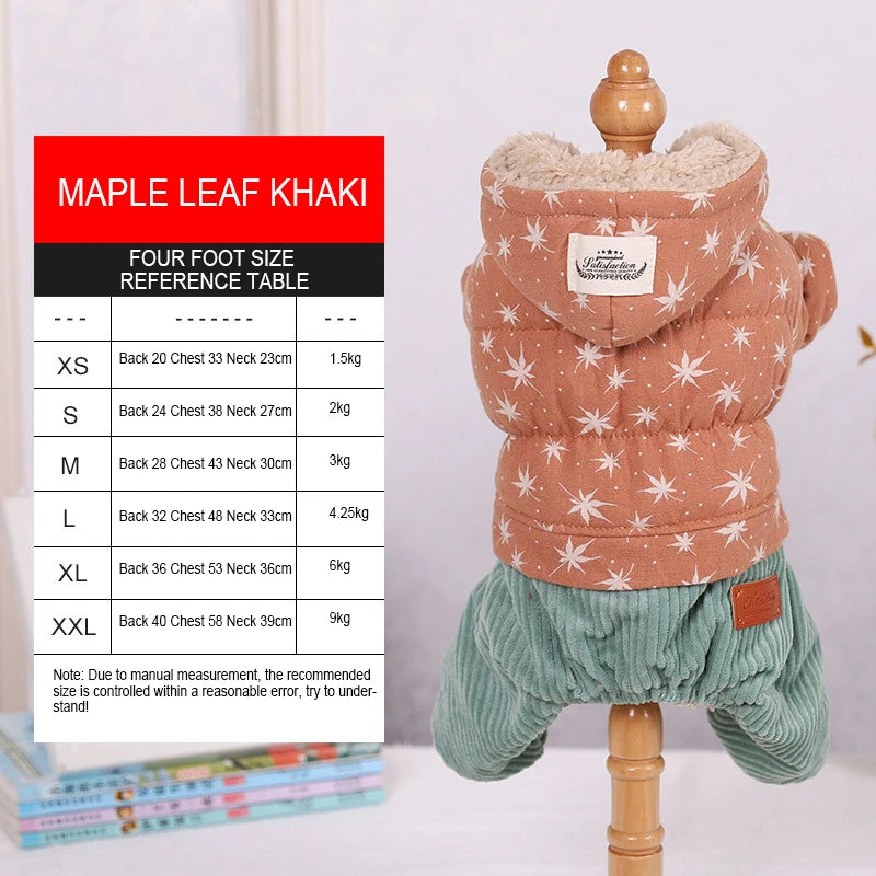 Warm Winter Dog Coat for Small Dogs