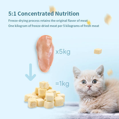 Natural Freeze-Dried Chicken Cat Treats Bucket