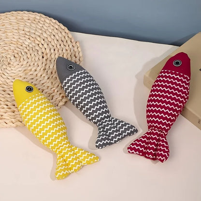 3-Piece Catnip Fish Toy Set