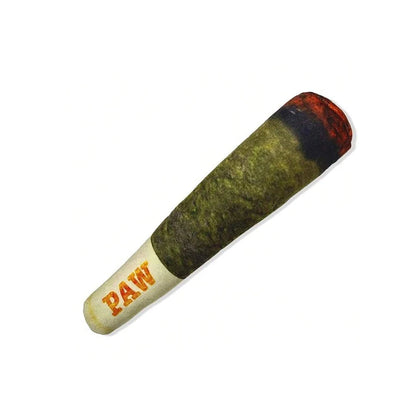 Cigar-Shaped Plush Squeaky Dog Toy