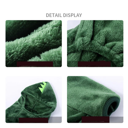 Warm Fleece Dog Hoodie for Small Dogs & Cats