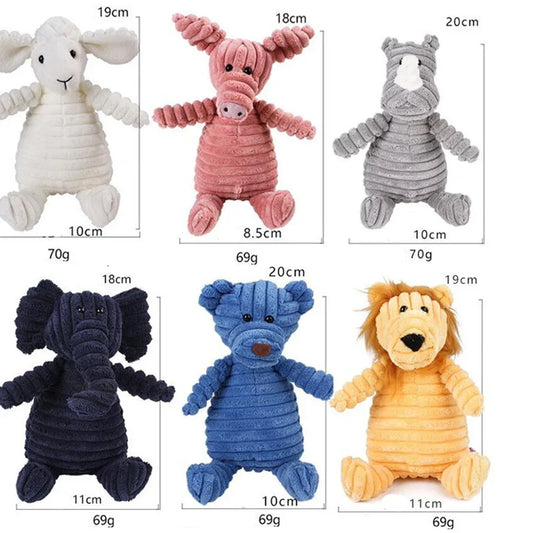 Animal-Shaped Plush Squeaky Dog Toy