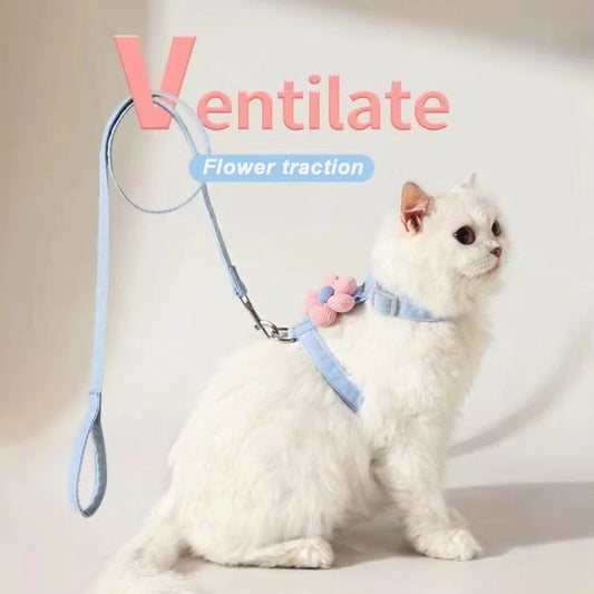 Adjustable Cat and Dog Harness Set
