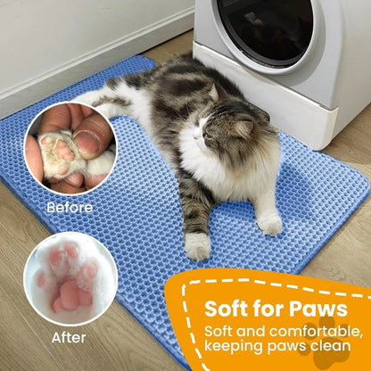Double Layer Cat Litter Mat – Waterproof & Non-Slip