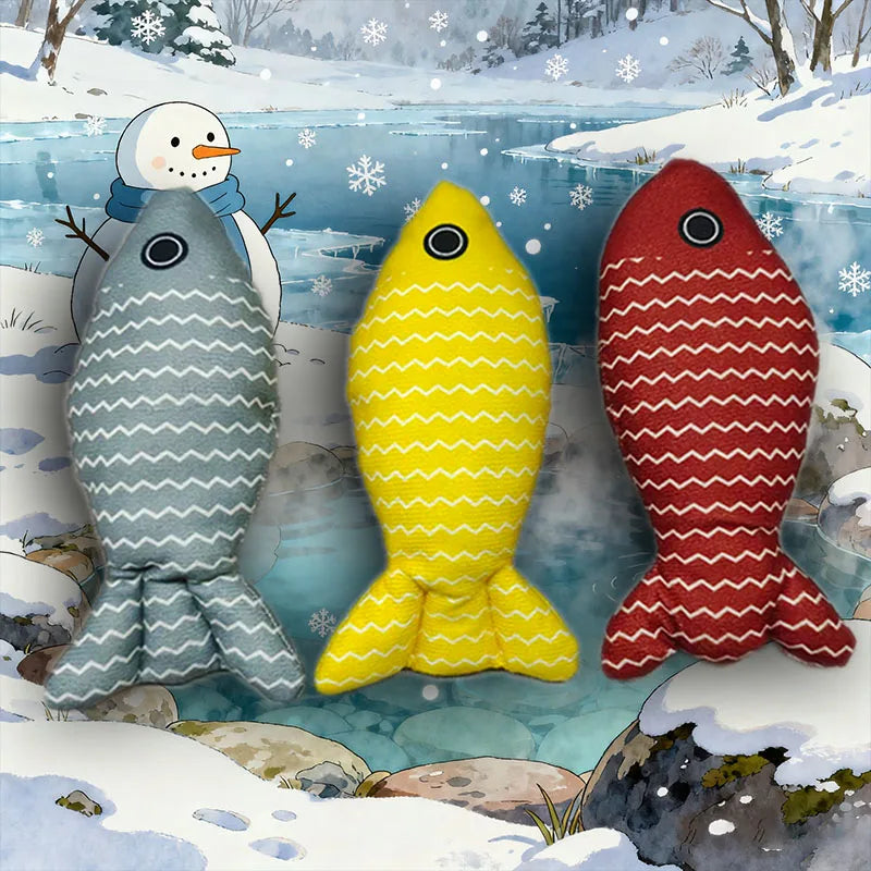 3-Piece Catnip Fish Toy Set