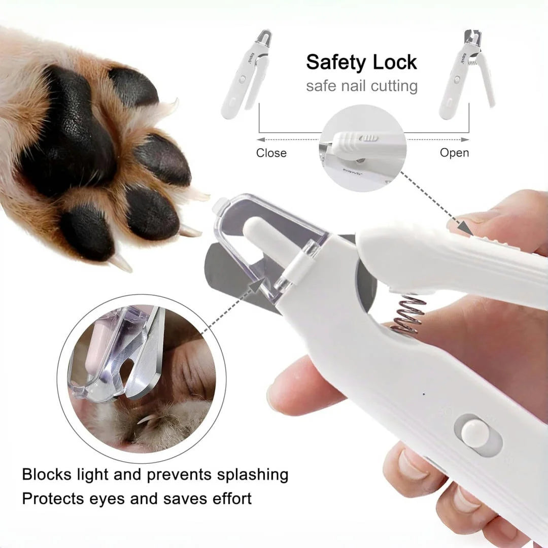 Pet Nail Grinder with 2 LED Lights – Dog & Cat Clipper