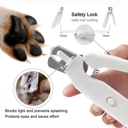 Pet Nail Grinder with 2 LED Lights – Dog & Cat Clipper