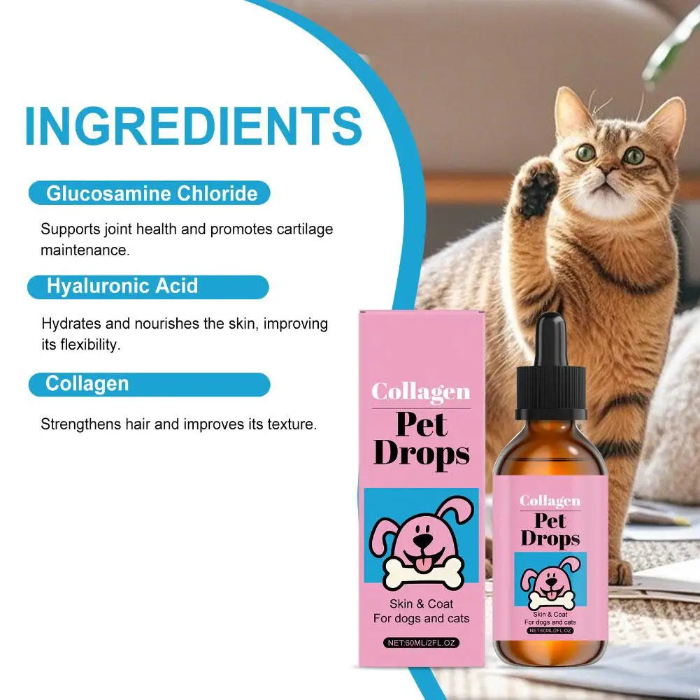 Pet Collagen Liquid Drops 60ml – Healthy Fur & Skin Support