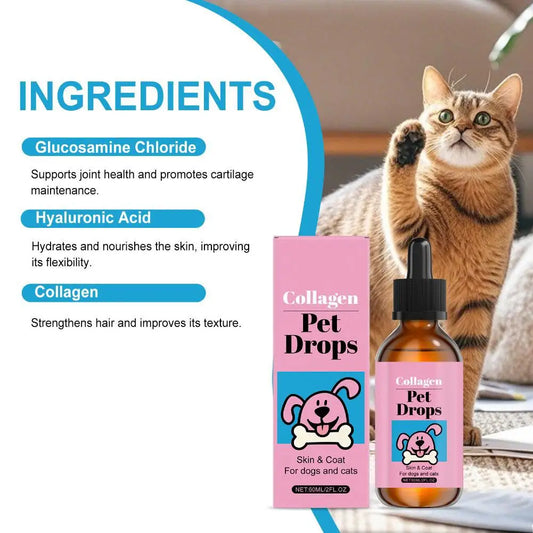 Pet Collagen Liquid Drops 60ml – Healthy Fur & Skin Support