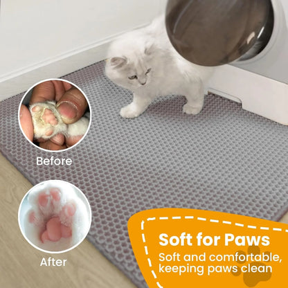 Double Layer Cat Litter Mat – Waterproof & Non-Slip