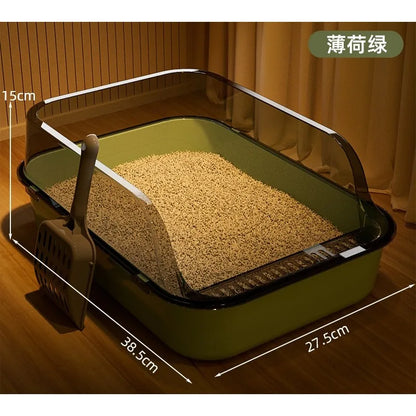 Semi-Enclosed Cat Litter Box – Anti-Splash Design