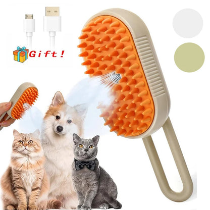 3-in-1 Electric Pet Grooming Brush – Hair Removal