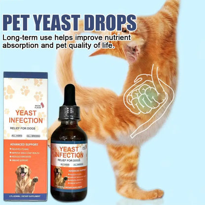 Pet Yeast Drops 60ml – Digestive & Skin Health Supplement