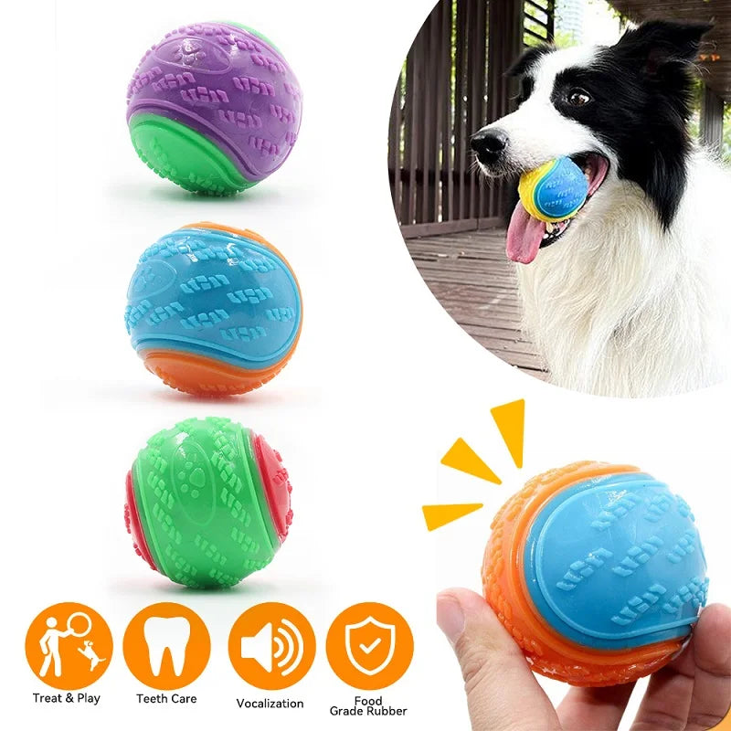 Interactive TPR Squeaky Dog Ball