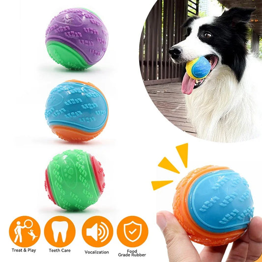 Interactive TPR Squeaky Dog Ball