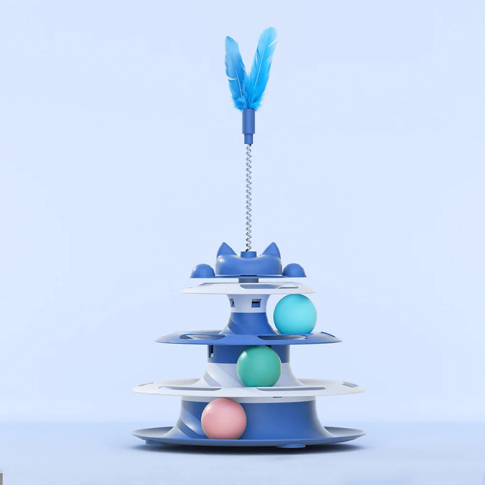 Interactive Cat Toy Set: Turntable & Balls