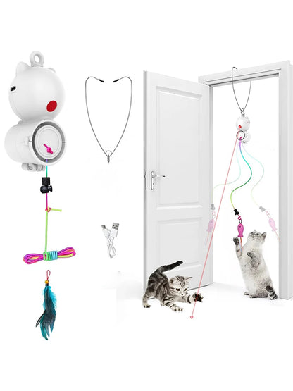 Automatic Feather & Laser Interactive Cat Toy