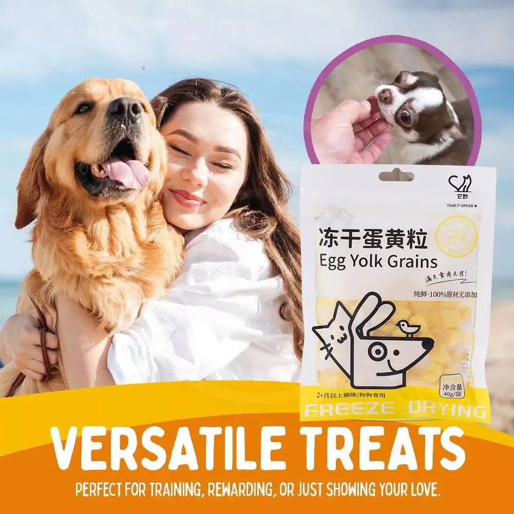 Cat Freeze-Dried Egg Yolk Snack 40g – Healthy Skin & Fur