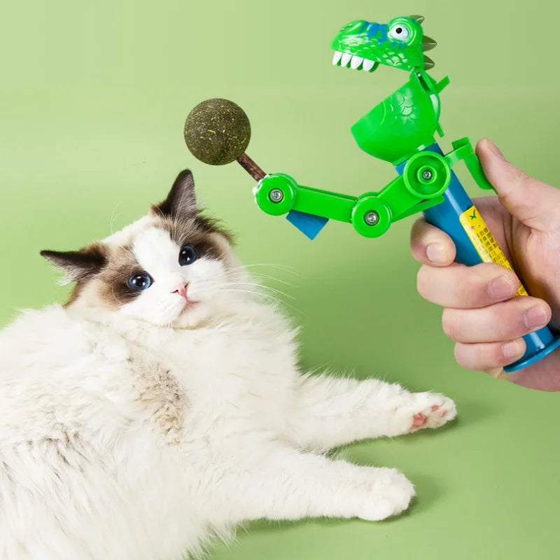 Dinosaur Robot Cat Teaser Stick Toy