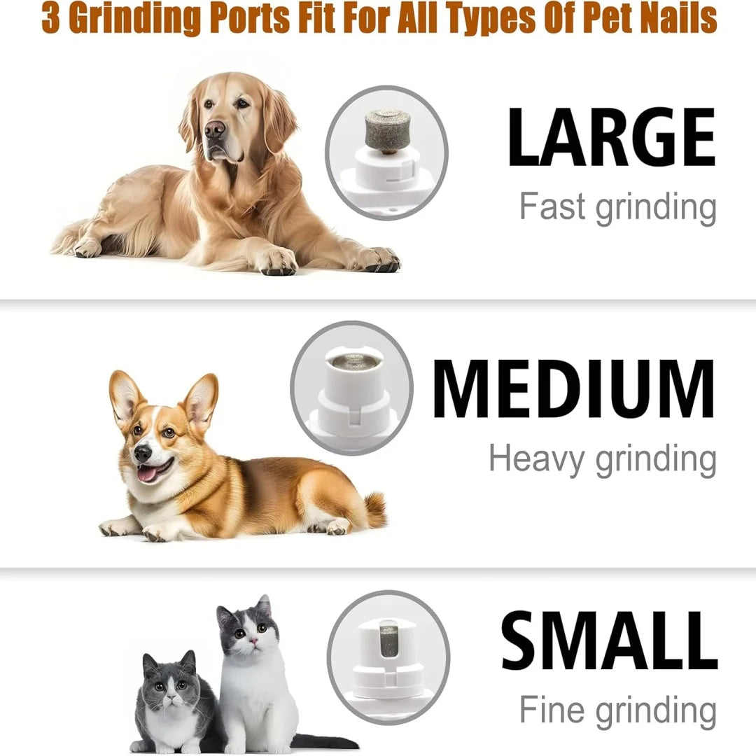 Pet Nail Grinder with 2 LED Lights – Dog & Cat Clipper
