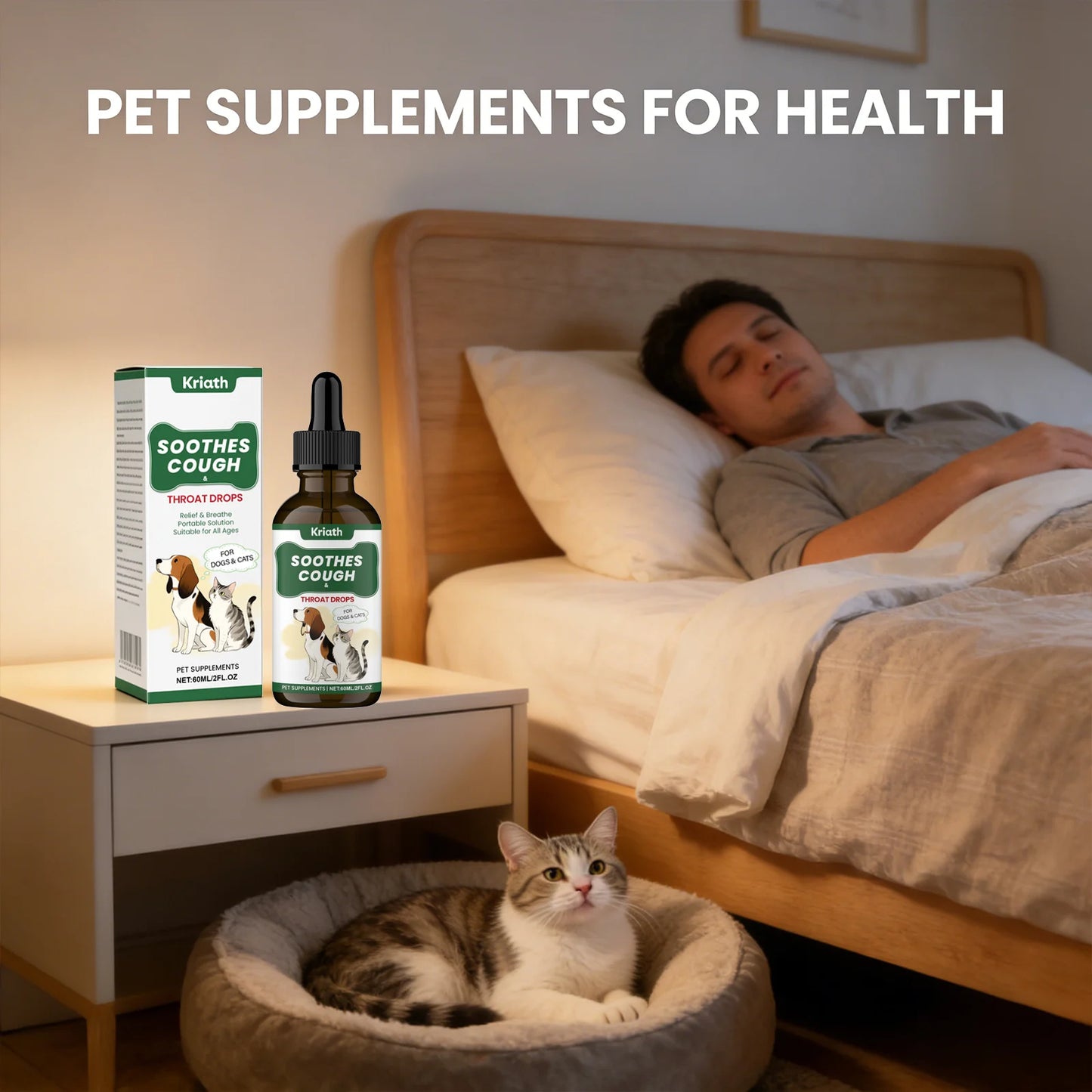 Pet Herbal Throat Support Liquid – Respiratory Care for Dogs