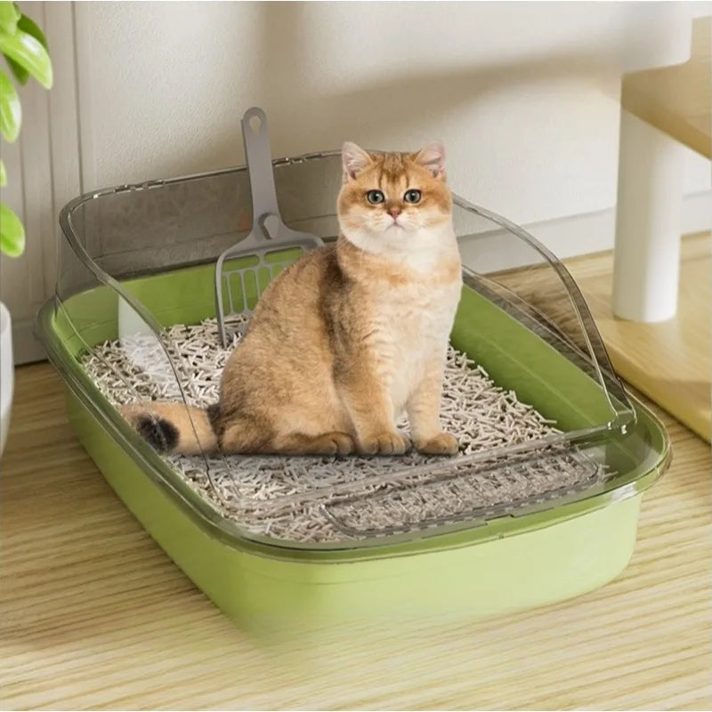 Semi-Enclosed Cat Litter Box – Anti-Splash Design