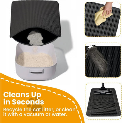 Double Layer Cat Litter Mat – Waterproof & Non-Slip