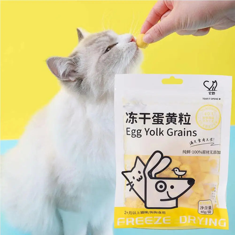 Cat Freeze-Dried Egg Yolk Snack 40g – Healthy Skin & Fur