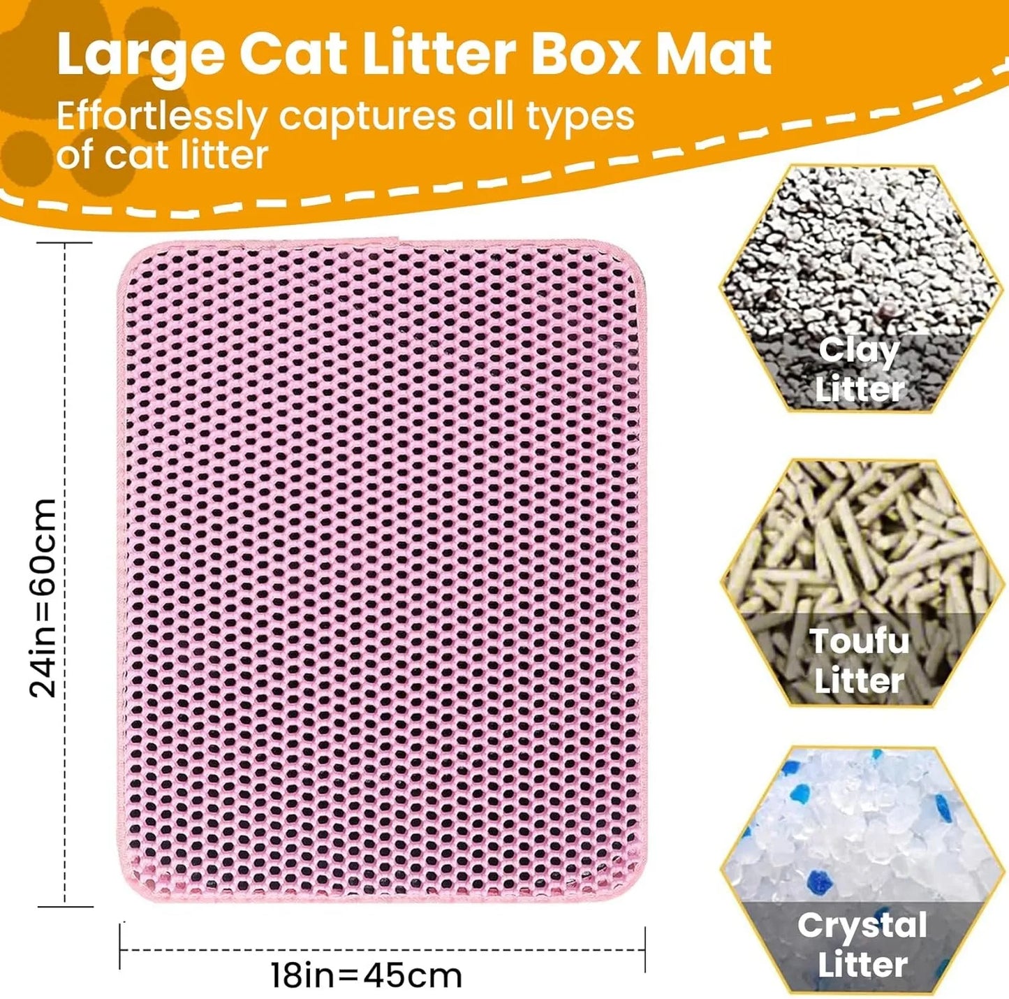 Double Layer Cat Litter Mat – Waterproof & Non-Slip