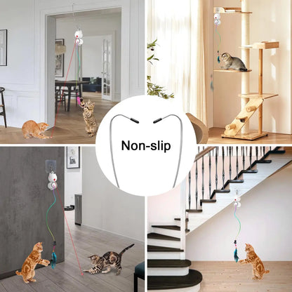 Automatic Feather & Laser Interactive Cat Toy