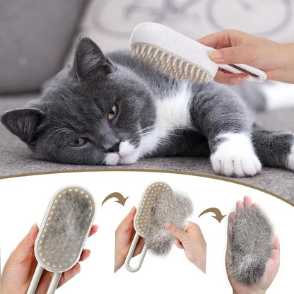 3-in-1 Electric Pet Grooming Brush – Hair Removal
