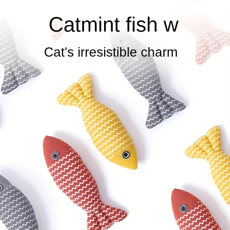 3-Piece Catnip Fish Toy Set