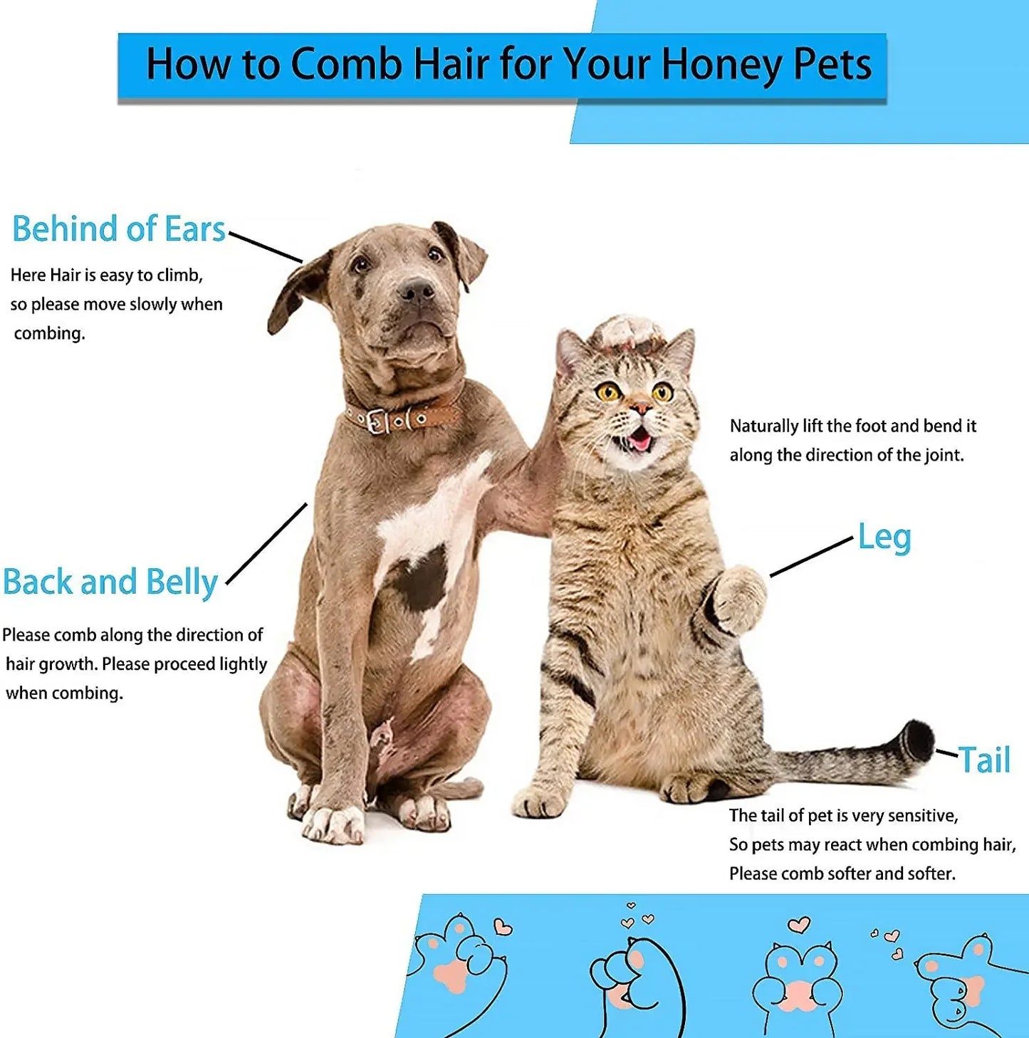 Dog & Cat Hair Remover Brush – Grooming Tool