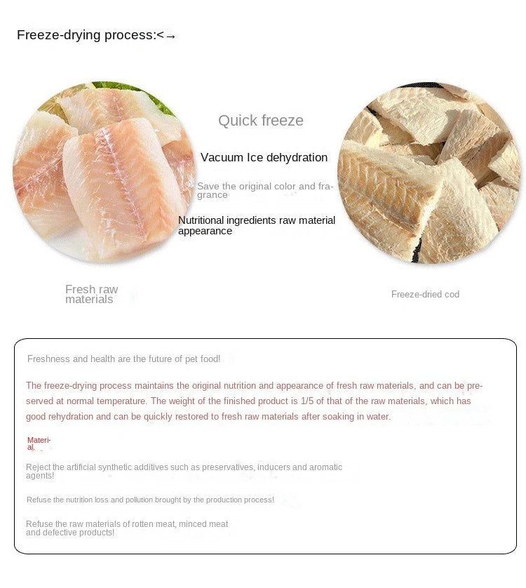Freeze-Dried Cod Pieces Cat & Dog Treats