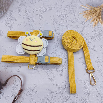 Cute Bee Pet Harness and Leash Set