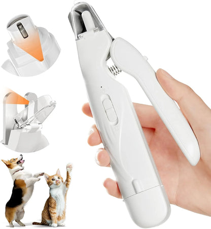 Pet Nail Grinder with 2 LED Lights – Dog & Cat Clipper