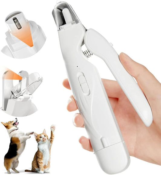 Pet Nail Grinder with 2 LED Lights – Dog & Cat Clipper