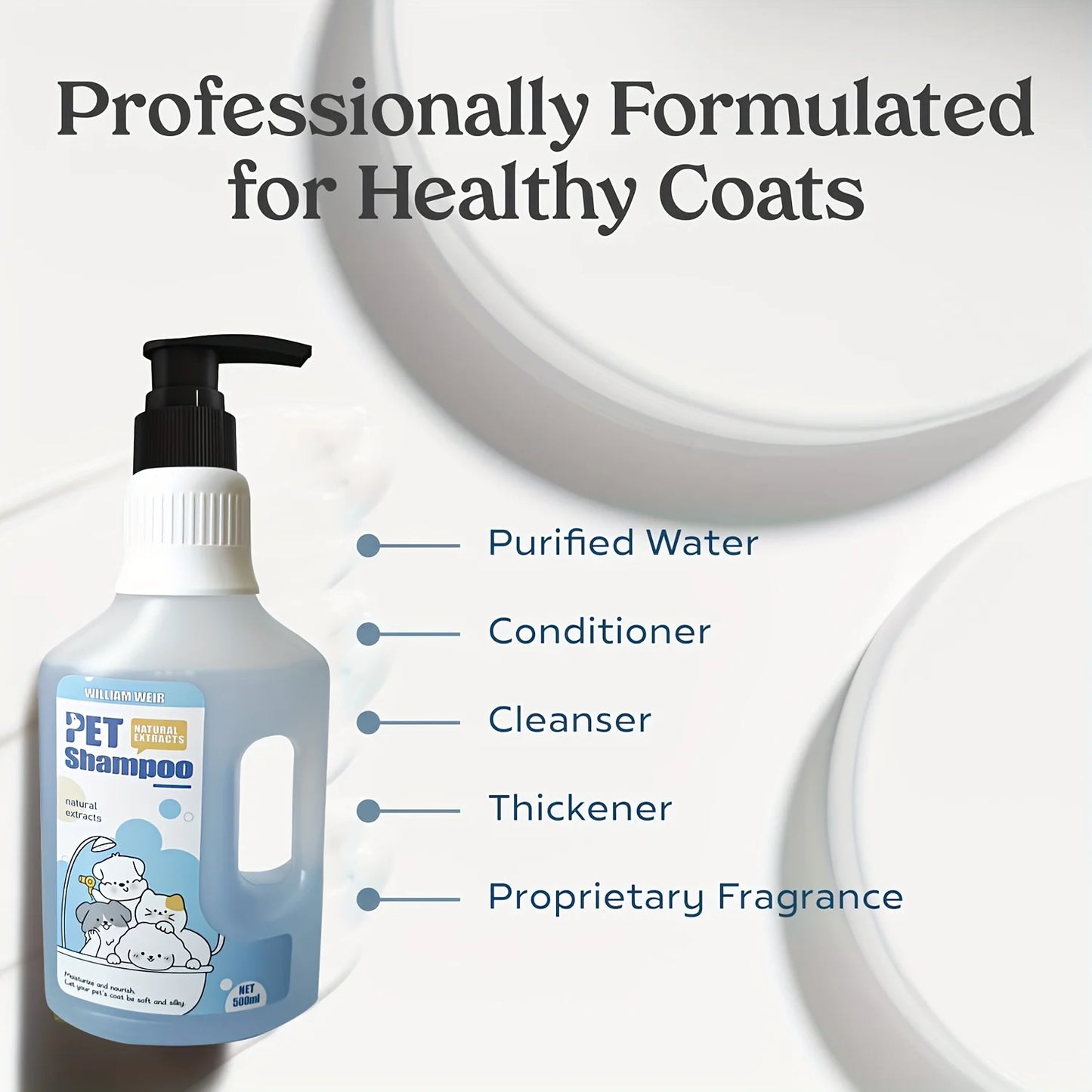 500ml Pet Bath Gel – Gentle Shampoo for Dogs & Cats