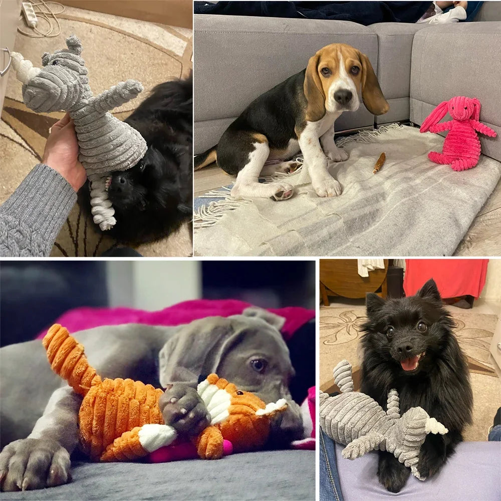 Animal-Shaped Plush Squeaky Dog Toy