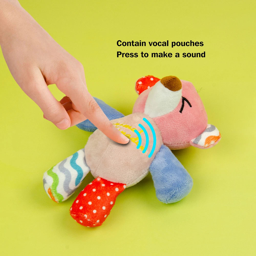 Plush Squeaky Dog Toy with Crinkle Paper