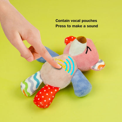 Plush Squeaky Dog Toy with Crinkle Paper