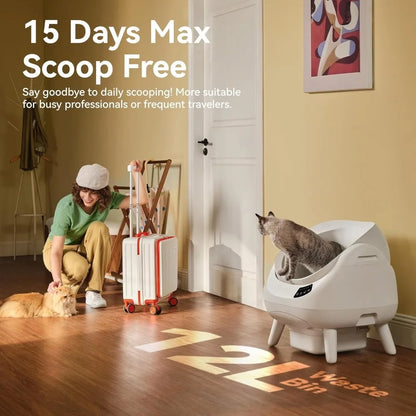 AI Self-Cleaning Cat Litter Box